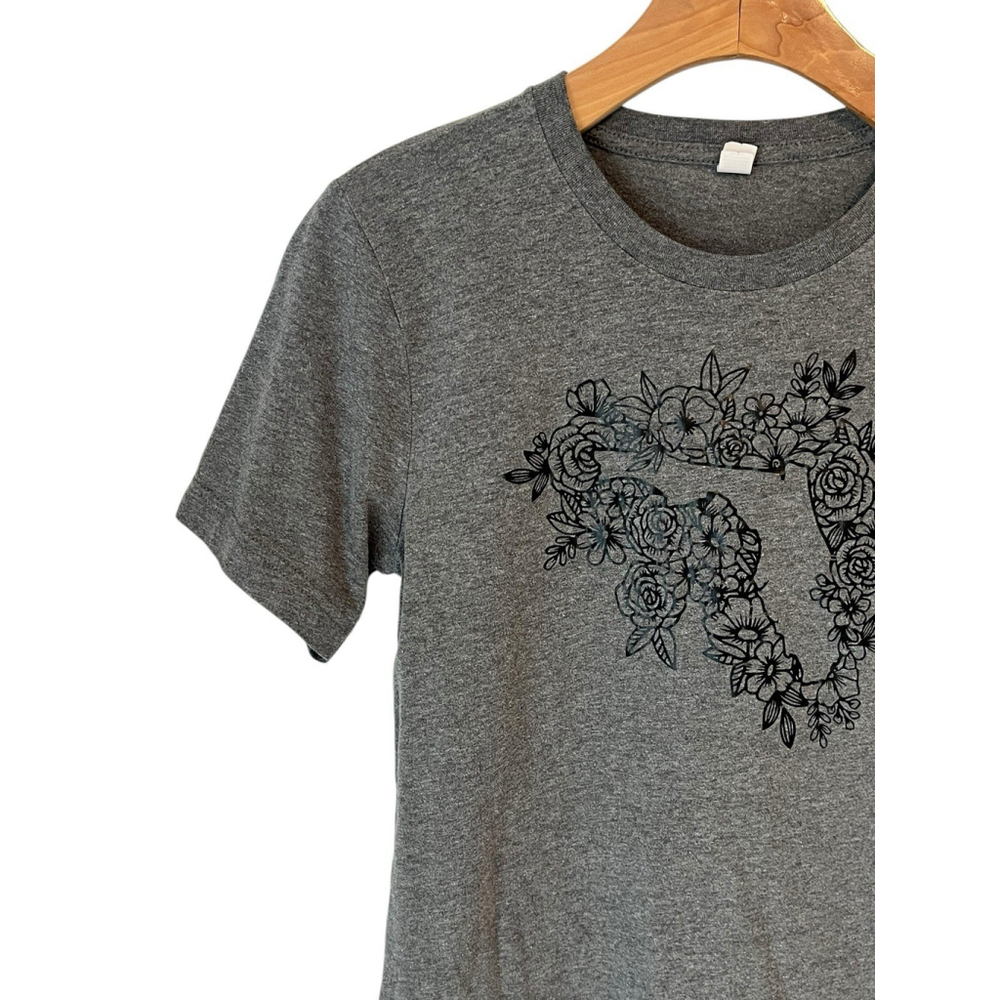 Florida Graphic Tee Shirt Womens Souvenir T-Shirt Gray - Picture 2 of 7